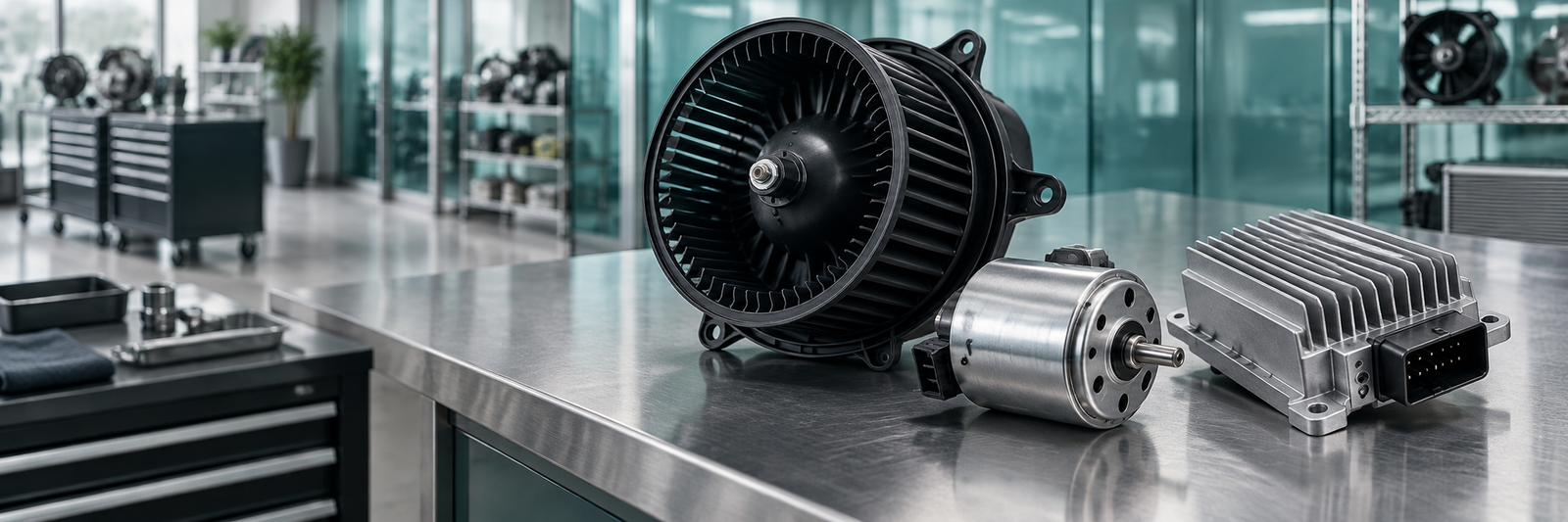 Motor de ventilação, motor do eletroventilador e módulo de controle