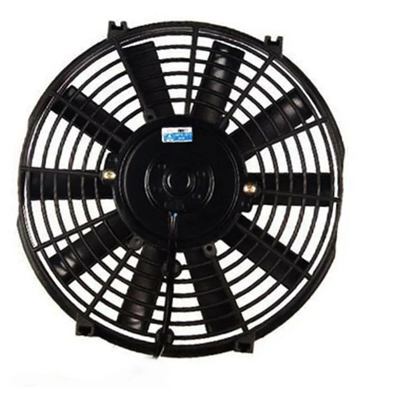 10 inch Universal radiator fan 12V — Straight blades — Front view